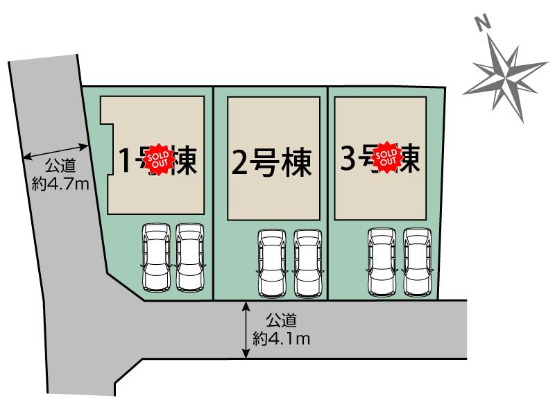 ブルーミングガーデン福津市福間南４丁目３棟の見取り図