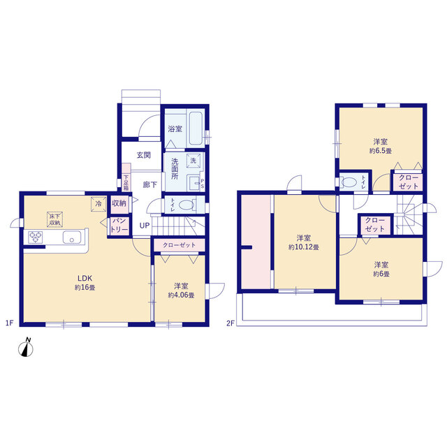 グラファーレ4365草加市遊馬町１３期２棟の見取り図