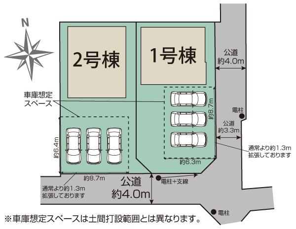 ブルーミングガーデン郡山市小原田二丁目２棟の見取り図