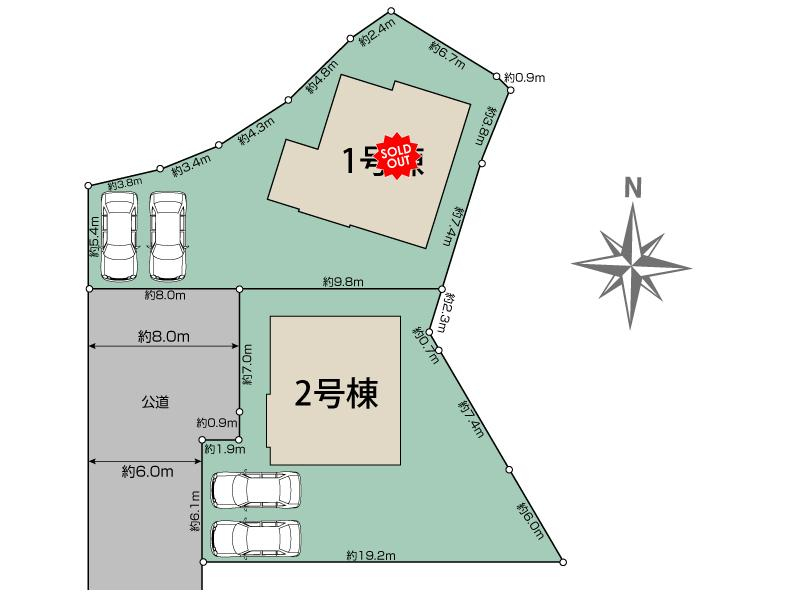 ブルーミングガーデン奈良市押熊町２棟の見取り図