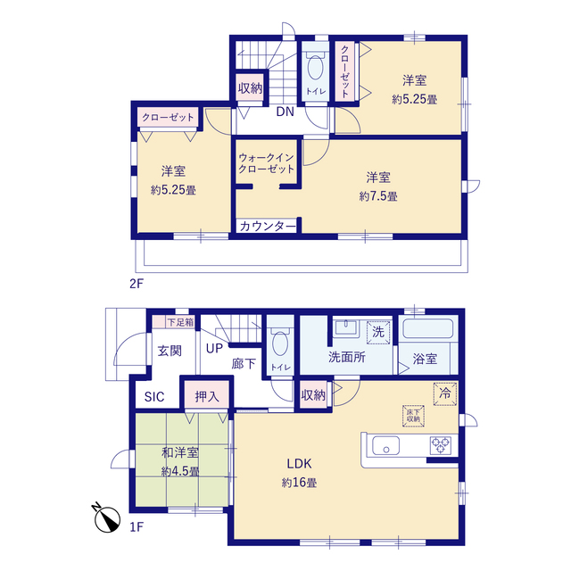 グラファーレ4273千葉市長作台１２期１棟の見取り図