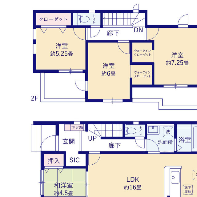 グラファーレ4303越谷市東越谷１９期２棟の見取り図
