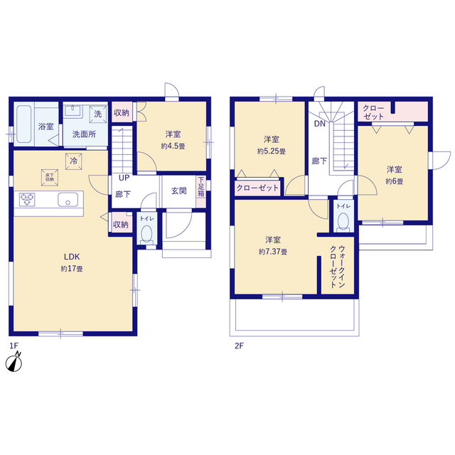 グラファーレ4203さいたま市田島７期１２棟の見取り図