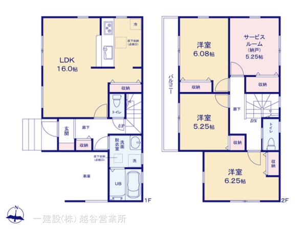 リーブルガーデン見沼区堀崎町の見取り図