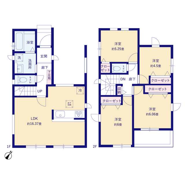 グラファーレ4203さいたま市領家５期２棟の見取り図