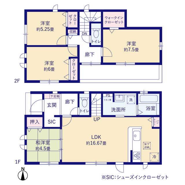 グラファーレ4217四街道市大日３２期２棟の見取り図