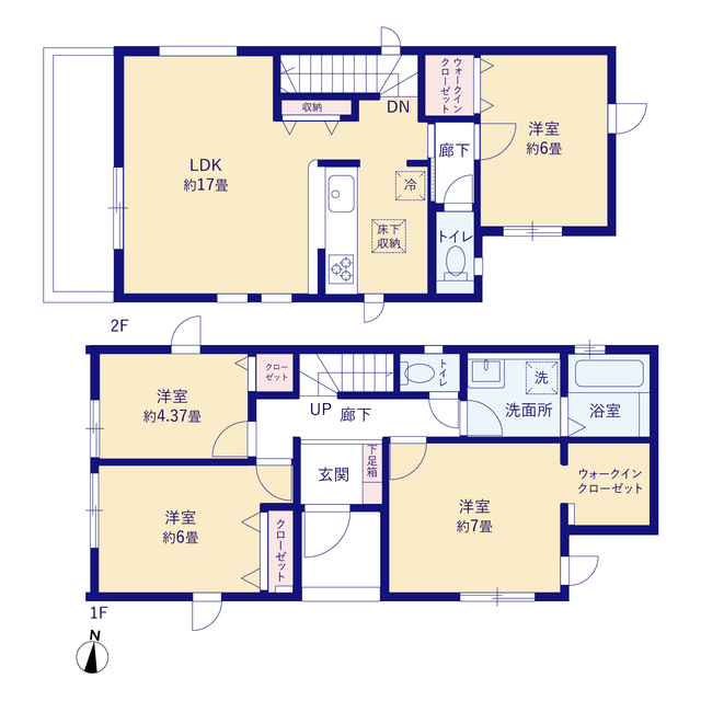グラファーレ4303さいたま市大和田町１８期３棟の見取り図