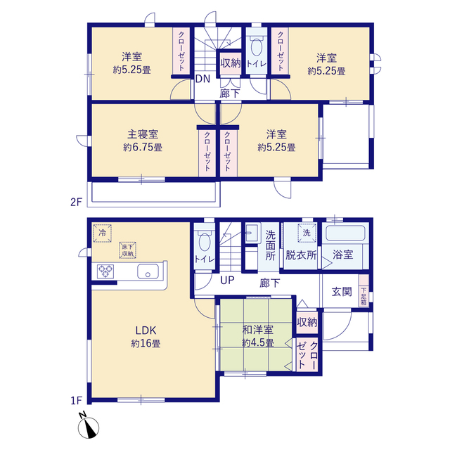 グラファーレ4379沖縄市大里４期４棟の見取り図