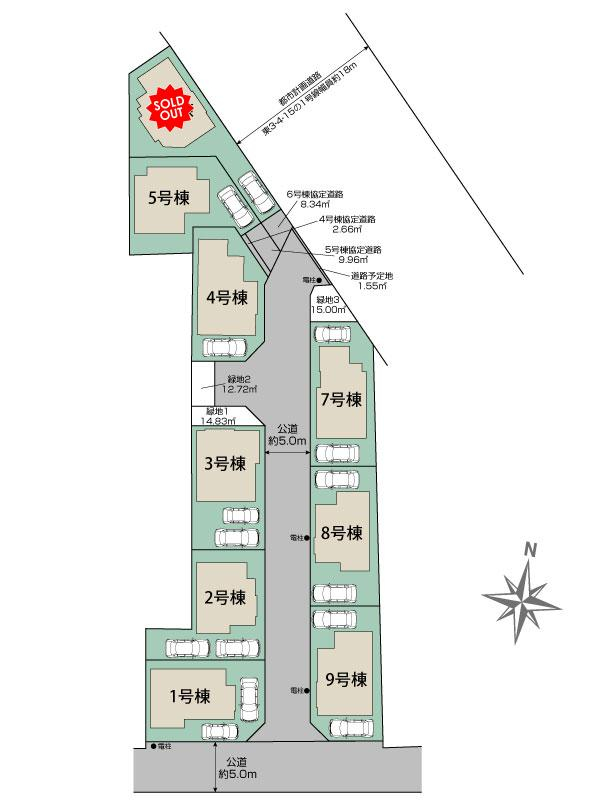 ブルーミングガーデン東久留米市金山町１丁目９棟の見取り図