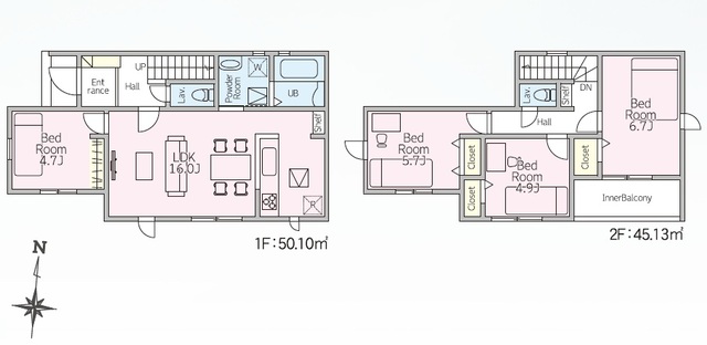 リナージュ前橋六供町１丁目　第１期の見取り図