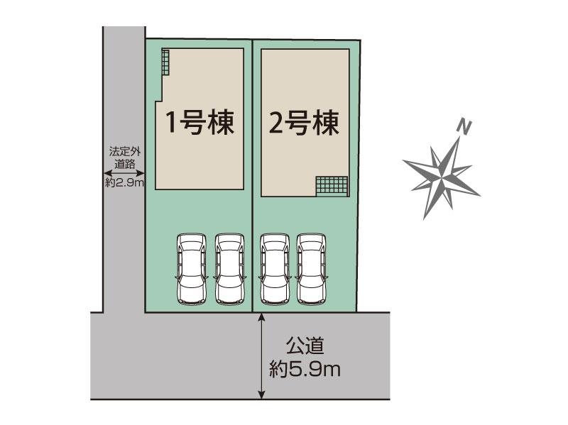 ブルーミングガーデン北九州市八幡東区竹下町２棟の見取り図