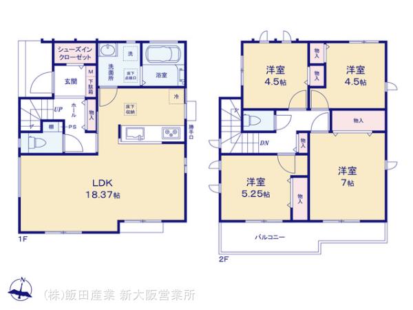 ハートフルタウン伊丹車塚1丁目46番の見取り図