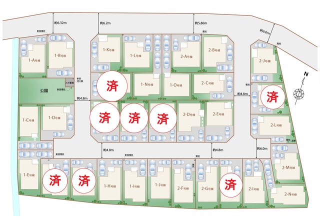 ハートフルタウン新座石神5期の見取り図