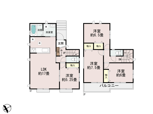 ハートフルタウン藤沢市善行7丁目4297の見取り図