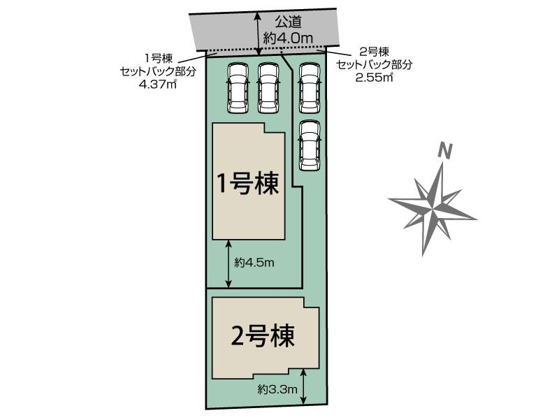 ブルーミングガーデン松戸市高塚新田４期２棟の見取り図