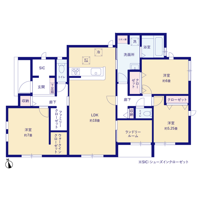 グラファーレ4396太田市亀岡町３期１棟の見取り図