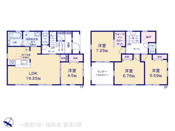 リーブルガーデン博多区浦田第一の見取り図