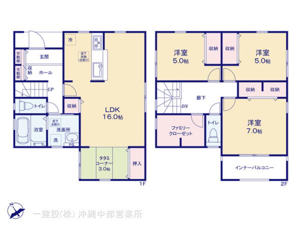 リーブルガーデン西原町小那覇の見取り図