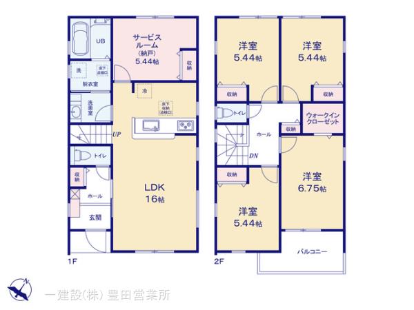 リーブルガーデン岡崎市上地の見取り図