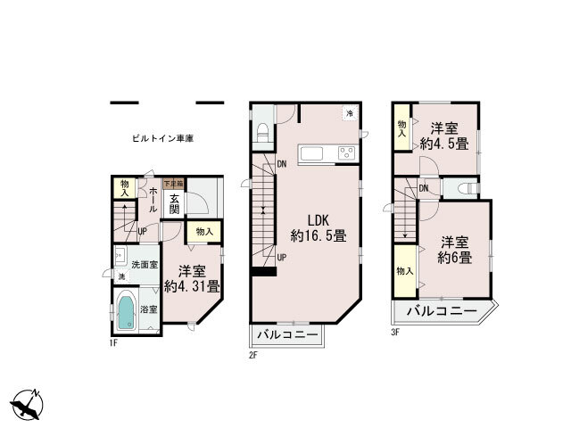 ハートフルタウン横浜市南区中村町1丁目14番の見取り図