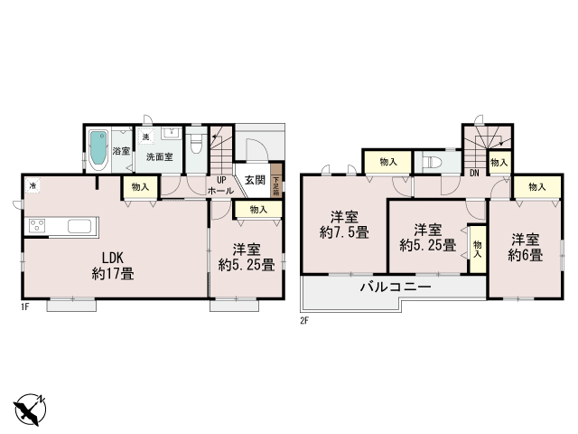 ハートフルタウン横浜市戸塚区汲沢4丁目810の見取り図