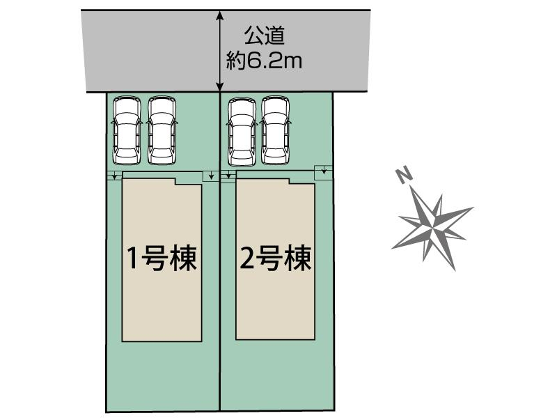 ブルーミングガーデン仙台市青葉区吉成１丁目２棟の見取り図