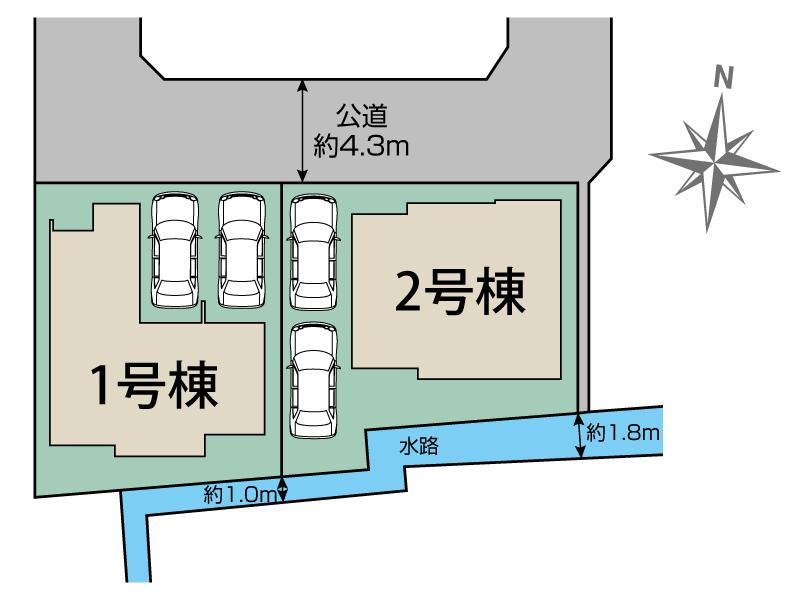 ブルーミングガーデン福岡市早良区有田５丁目２棟の見取り図