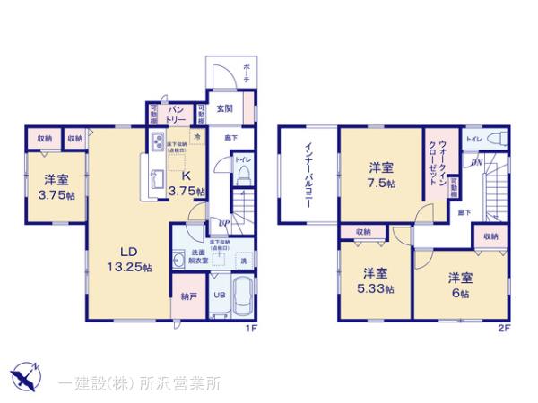 リーブルガーデン所沢東狭山ヶ丘第5期の見取り図