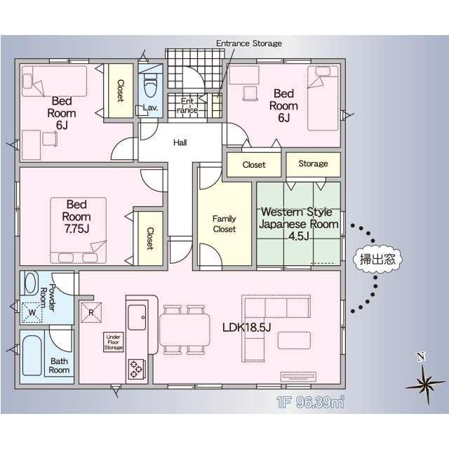 クレイドルガーデン大野城市乙金台 第2の見取り図