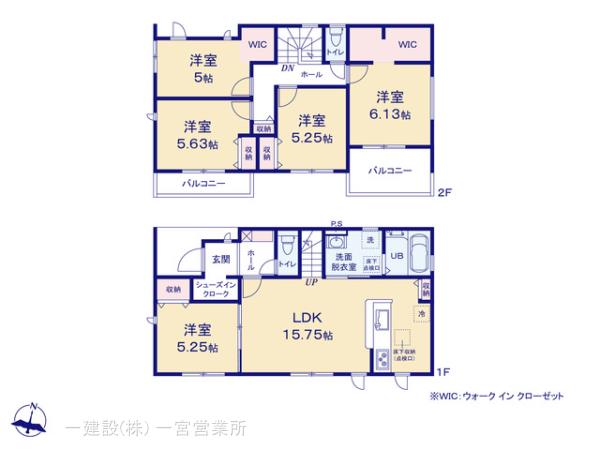 リーブルガーデン愛西市大井町宮新田の見取り図
