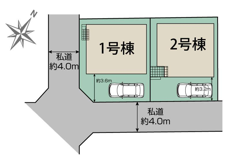 ブルーミングガーデン船橋市大穴北４丁目２棟の見取り図
