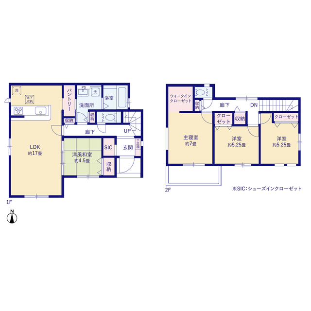 グラファーレ4260岡山市関３期１棟の見取り図