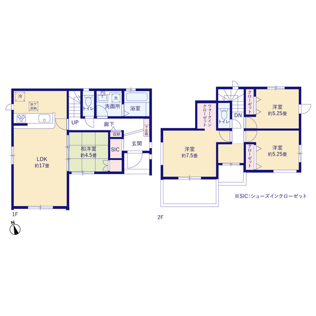 グラファーレ4360岡山市広谷４期１棟の見取り図