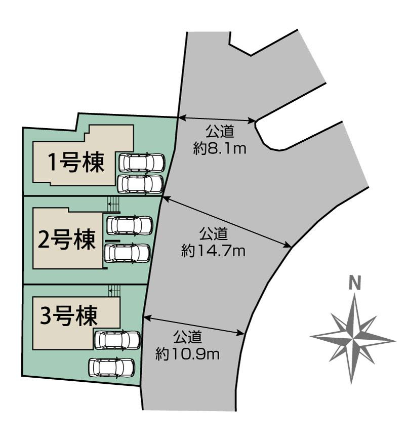 ブルーミングガーデン福岡市城南区梅林５丁目３棟の見取り図