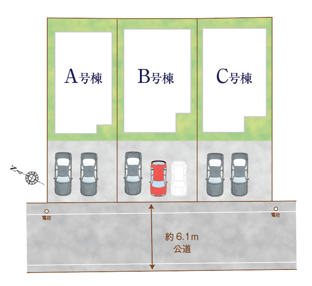 ハートフルタウン(那覇）北谷町桑江の見取り図