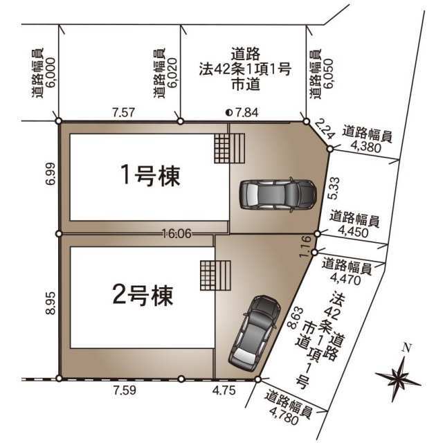 クレイドルガーデン新潟市東区白銀 第6の見取り図
