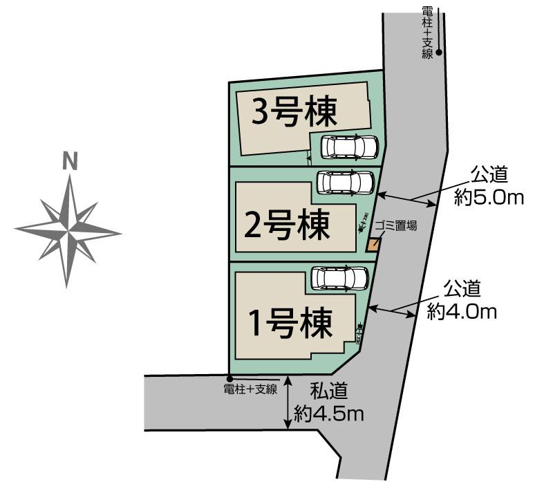 ブルーミングガーデン練馬区大泉学園町４丁目３棟の見取り図