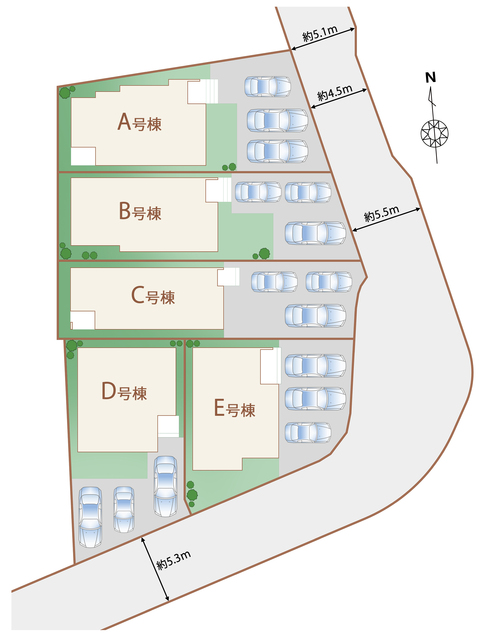 ハートフルタウン(沖中)南風原町宮城51番の見取り図