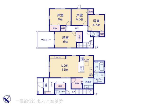 リーブルガーデン水巻町頃末北第三の見取り図