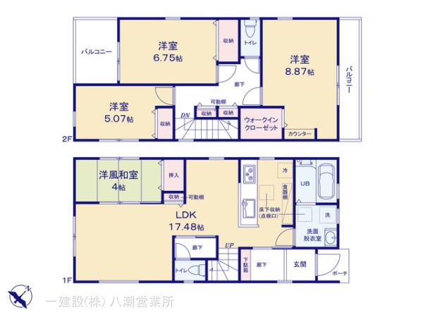 リーブルガーデン野田市山崎4期の見取り図