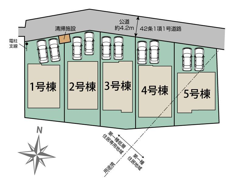 坂戸市花影町2期5棟 区画図