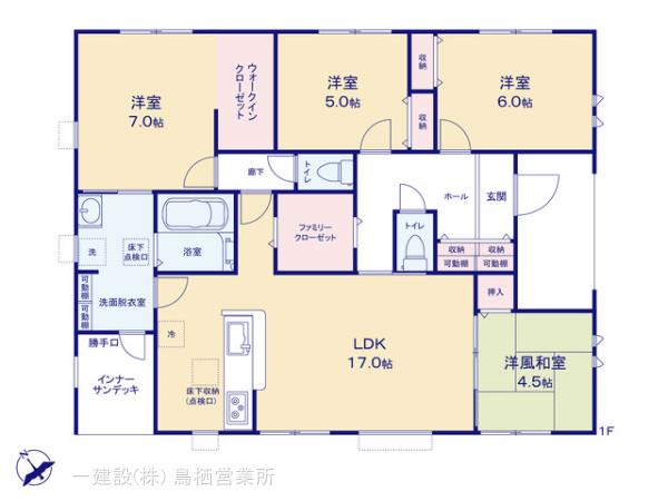 リーブルガーデン大川市津第三の見取り図