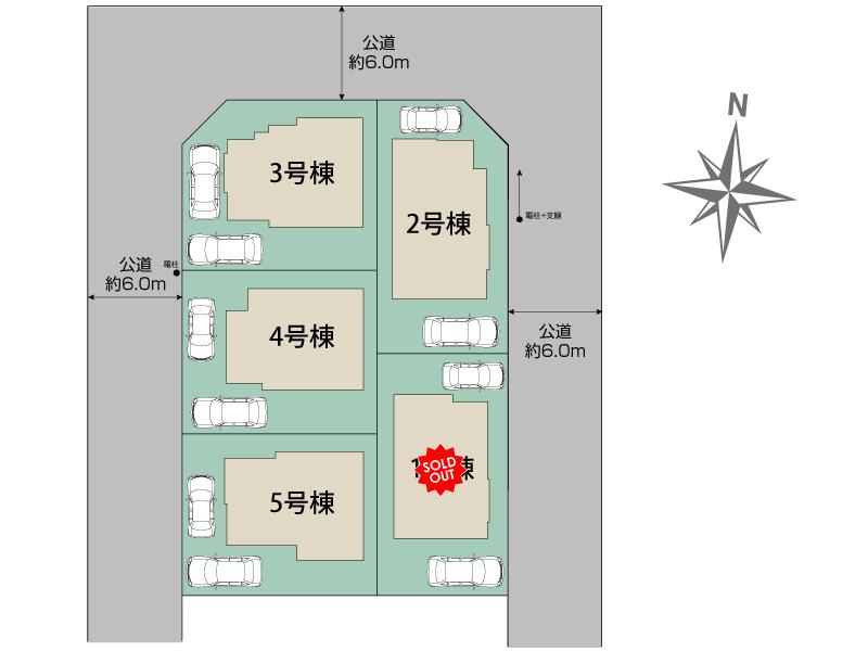 ブルーミングガーデン国分寺市高木町２丁目５棟の見取り図