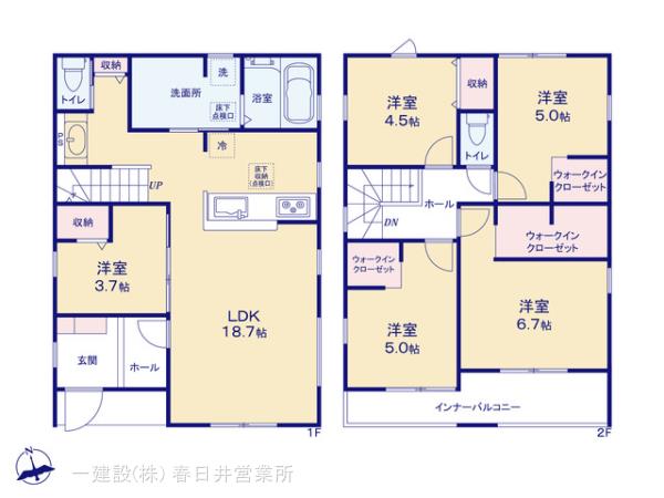 リーブルガーデン岩倉市大山寺町神田の見取り図