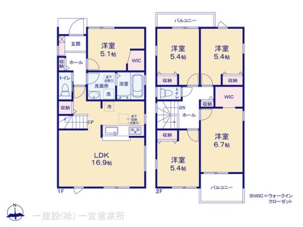 リーブルガーデン津島市役所前の見取り図