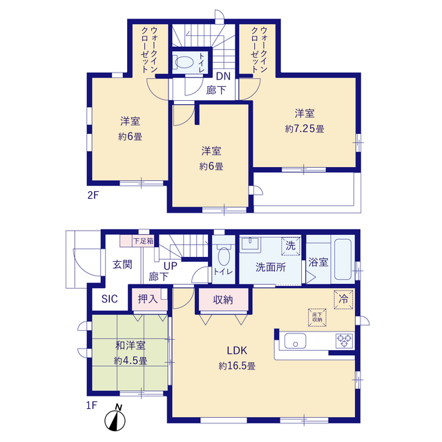 グラファーレ4307松戸市新作６期６棟の見取り図