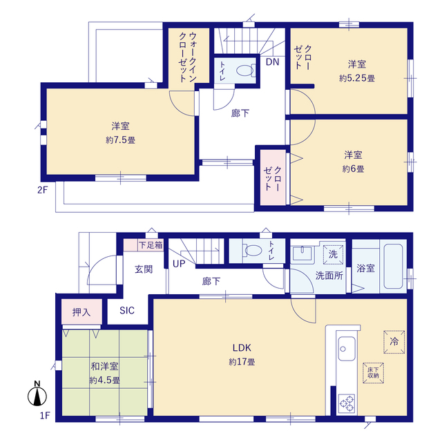 グラファーレ4322柏市光ヶ丘９期２棟の見取り図