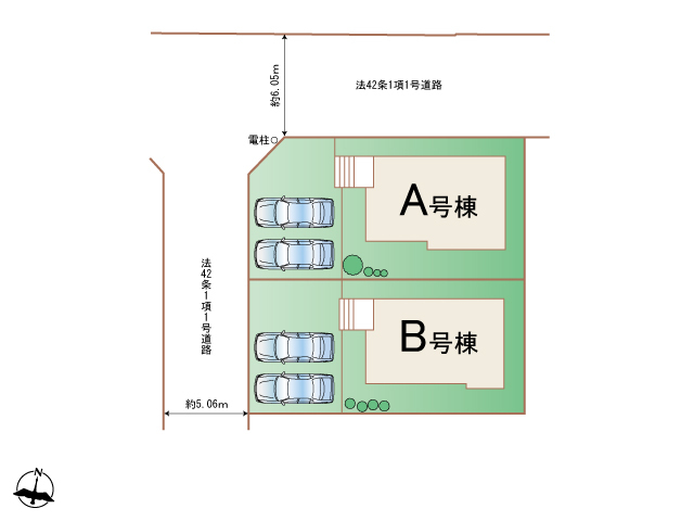 ハートフルタウン東区青葉6丁目888番の見取り図