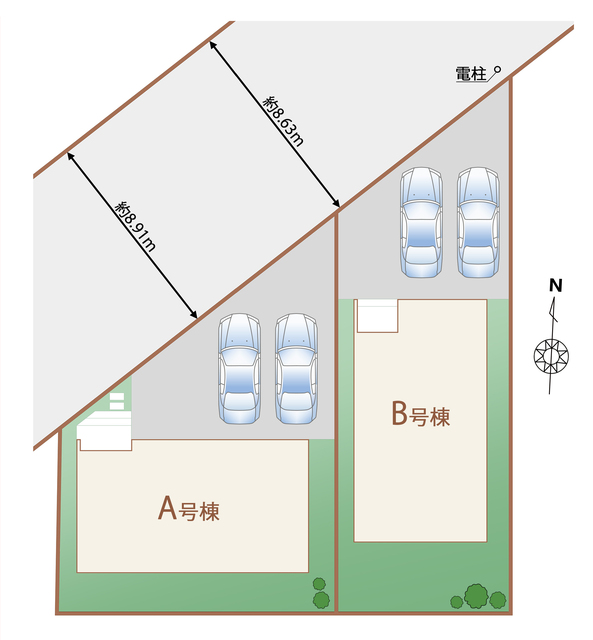 ハートフルタウン小山2丁目65番の見取り図