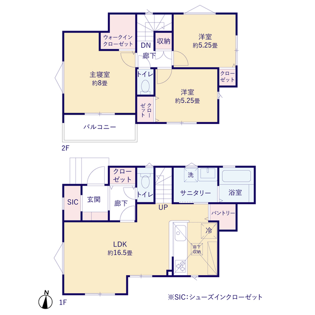 ティアラ4290八王子市中野山王３棟の見取り図